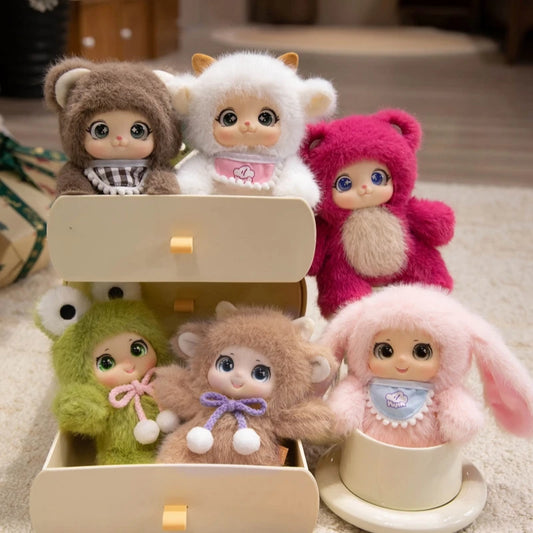18cm Hot New Kawaii Cosplay Animal Plush Pentant Gummy Doll Frog Deer Bear Sheep Rabbit Baby Plush Toy Home Decor Gift For Kids