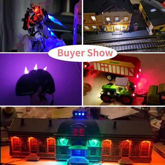 10Pcs 0402 0603 0805 1206 SMD LED Lamp DIY Railway Model Kits Toy Light 3V 30cm Emitting Diode Wram White Red Green Blue Yellow