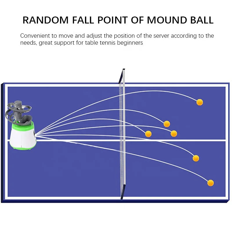 Kid Beginners Automatic  Ping Pong Ball Throwing Machine Table Tennis Trainer Balls Launcher Training Machine Table Tennis Robot
