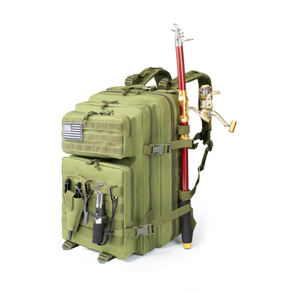 45L Fishing Hunting Bag Tactical Backpack Men's Travel Large Capacity Rucksacks Men Waterproof Outdoor