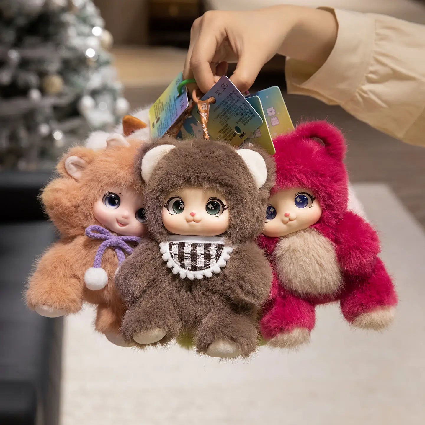 18cm Hot New Kawaii Cosplay Animal Plush Pentant Gummy Doll Frog Deer Bear Sheep Rabbit Baby Plush Toy Home Decor Gift For Kids