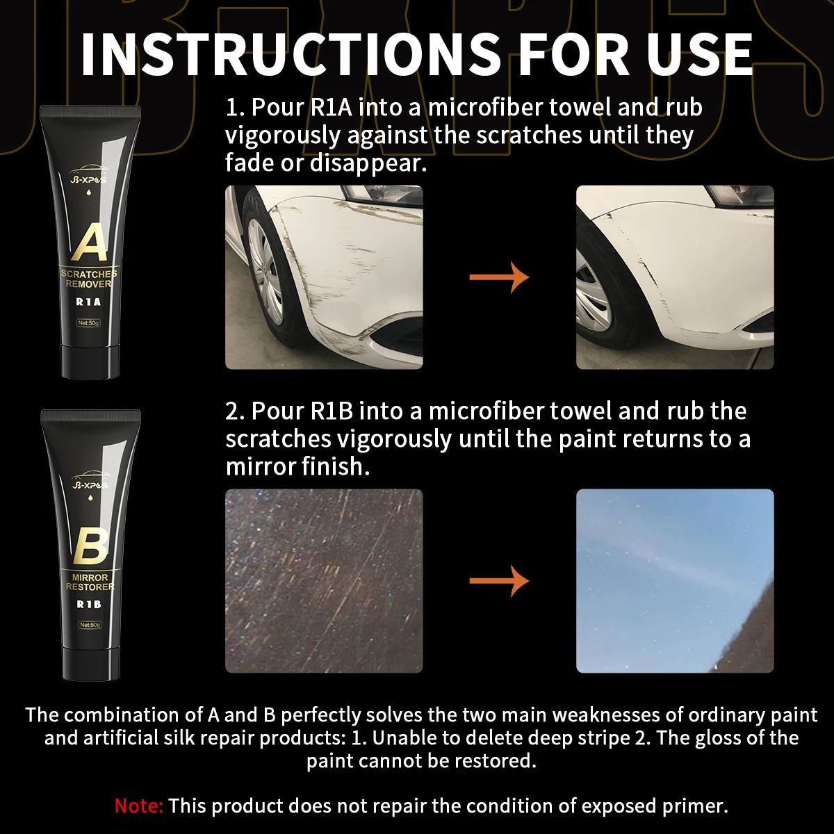 Car Scratch Remover Paint Care Auto Remover Scratches Repair Polishing Auto Body Grinding Compound Anti Scratch Wax Care Set R1