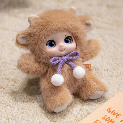 18cm Hot New Kawaii Cosplay Animal Plush Pentant Gummy Doll Frog Deer Bear Sheep Rabbit Baby Plush Toy Home Decor Gift For Kids