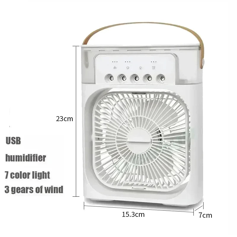Portable 3 In 1 Fan AIr Conditioner Household Small Air Cooler LED Night Lights Humidifier Air Adjustment Home Fans Dropshipping