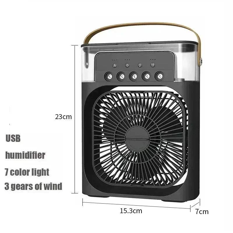 Portable 3 In 1 Fan AIr Conditioner Household Small Air Cooler LED Night Lights Humidifier Air Adjustment Home Fans Dropshipping