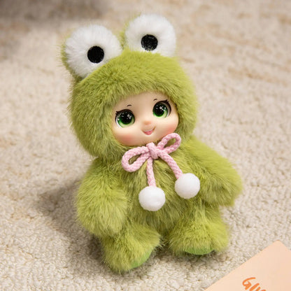 18cm Hot New Kawaii Cosplay Animal Plush Pentant Gummy Doll Frog Deer Bear Sheep Rabbit Baby Plush Toy Home Decor Gift For Kids