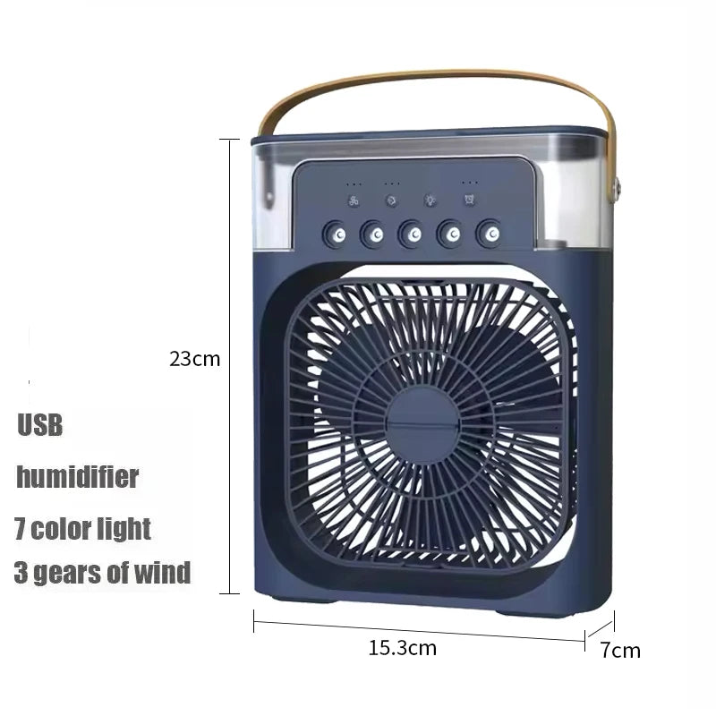 Portable 3 In 1 Fan AIr Conditioner Household Small Air Cooler LED Night Lights Humidifier Air Adjustment Home Fans Dropshipping