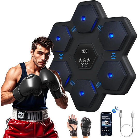 2025 Music Boxing Machine for Adults Wall Mounted Interactive Smart Bluetooth Music Boxing Training Equipment for Indoor and Ho